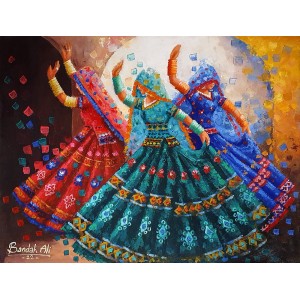 Bandah Ali, 18 x 24 Inch, Acrylic on Canvas, Figurative-Painting, AC-BNA-118